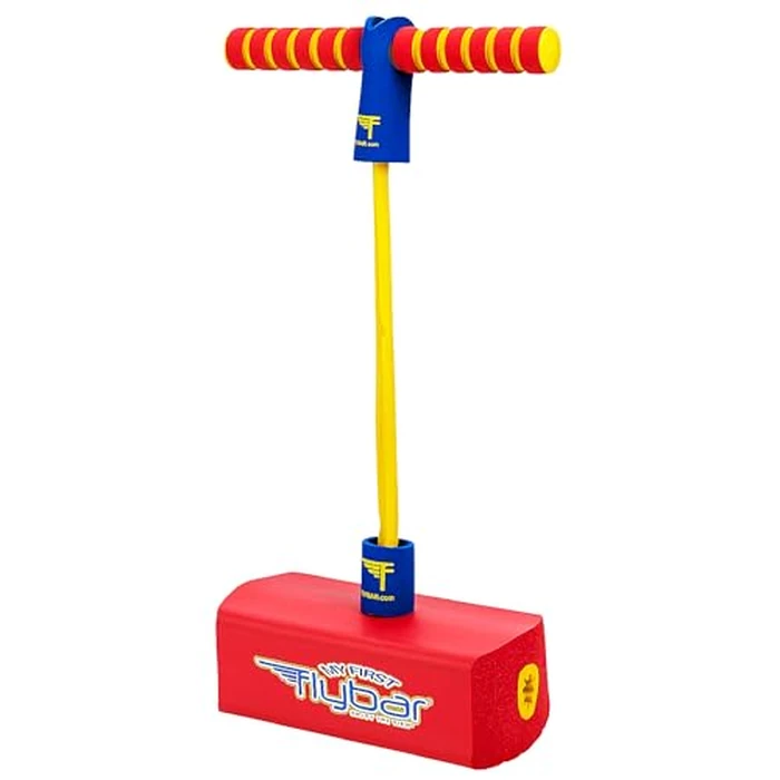 Flybar My First Foam Pogo Jumper for Kids Fun and Safe Pogo Stick for Toddlers, Durable Foam and Bungee Jumper for Ages 3 and up, Supports up to 250lbs (Red) by Flybar - Image 1