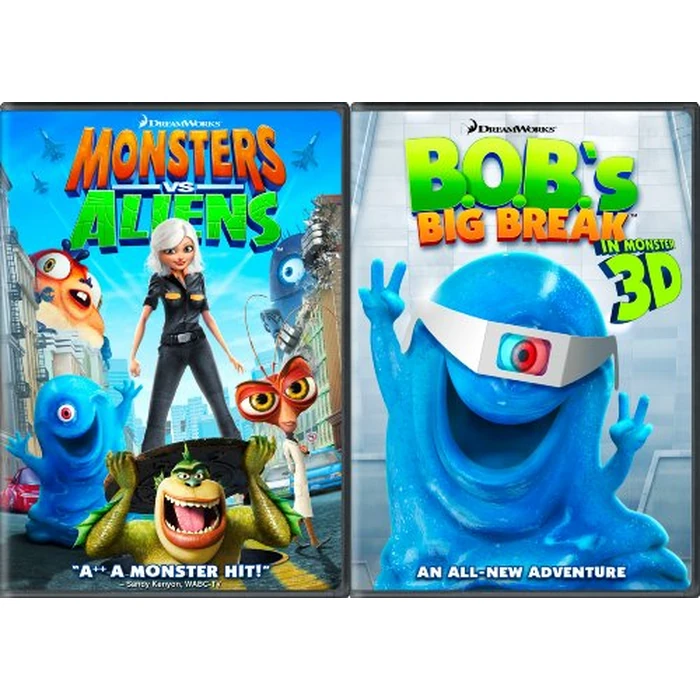 Monsters vs. Aliens/B.O.B.'s Big Break in Monster 3D: Ginormous Double Pack by Twentieth Century Fox - Used - Very Good condition - US$25.00