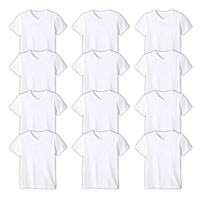 Andrew Scott Boys' V Neck T Shirt | Cotton Color Undershirts | 100% Cotton Tees in Multi Packs by Andrew Scott - Used - Like New condition - US$35.91