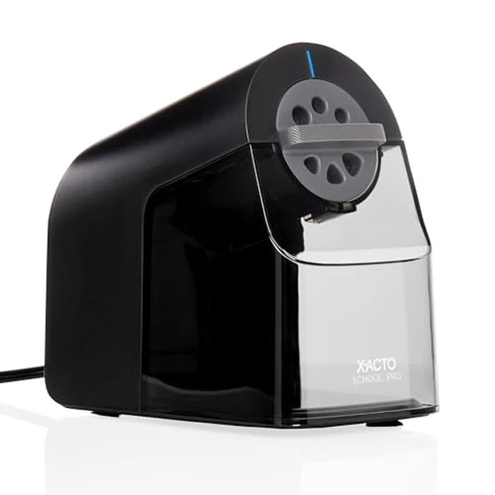 X-ACTO Pencil Sharpener, SchoolPro Electric Pencil Sharpener, Heavy Duty Electric Pencil Sharpener for School, Classroom and Teacher Supplies, Perfect Addition to Homeschooling Supplies, Black,1 Count by X-Acto - Used - Good condition - CA$51.68
