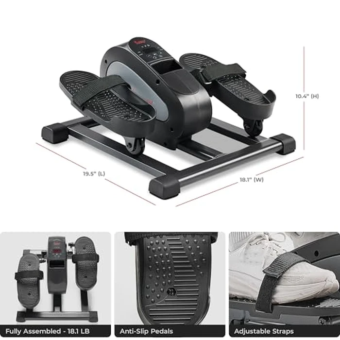 Sunny Health & Fitness Smart Motorized Mini Elliptical Trainer w/Remote Control, Indoor Under-Desk Pedal Exerciser for Seniors’ Mobility & Cardio Workout, Free SunnyFit App Connection - SF-E324028 by Sunny Health & Fitness - Image 5