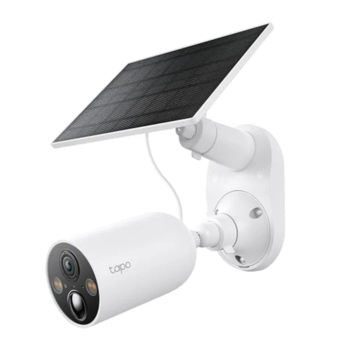 TP-Link Tapo SolarCam 2K, Outdoor Battery Camera w/Solar Panel Base, Wireless Camera, 2K QHD, 150 degrees Super-Wide FOV, Free Person/Vehicle/Pet Detection, SD/Cloud Storage, Starlight Color Night Vision by Tapo - Used - Good condition - CA$89.66