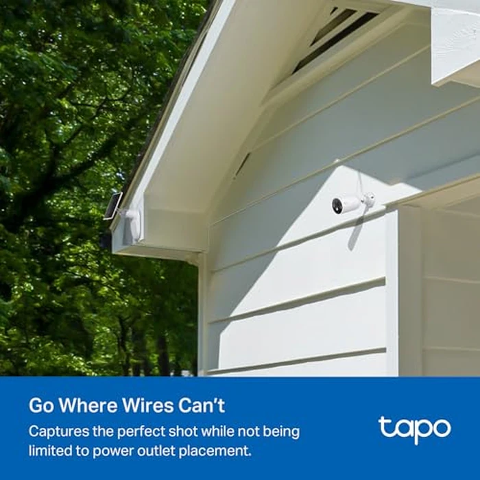 TP-Link Tapo SolarCam 2K, Outdoor Battery Camera w/Solar Panel Base, Wireless Camera, 2K QHD, 150 degrees Super-Wide FOV, Free Person/Vehicle/Pet Detection, SD/Cloud Storage, Starlight Color Night Vision by Tapo - Image 4