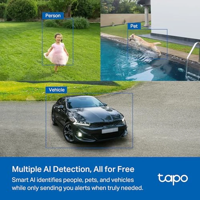 TP-Link Tapo SolarCam 2K, Outdoor Battery Camera w/Solar Panel Base, Wireless Camera, 2K QHD, 150 degrees Super-Wide FOV, Free Person/Vehicle/Pet Detection, SD/Cloud Storage, Starlight Color Night Vision by Tapo - Image 7