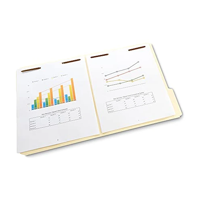 Amazon Basics Manila File Folders with Fasteners for Organized Filing, Letter Size, Beige, 50-Pack by Amazon Basics - Used - Like New condition - US$9.88