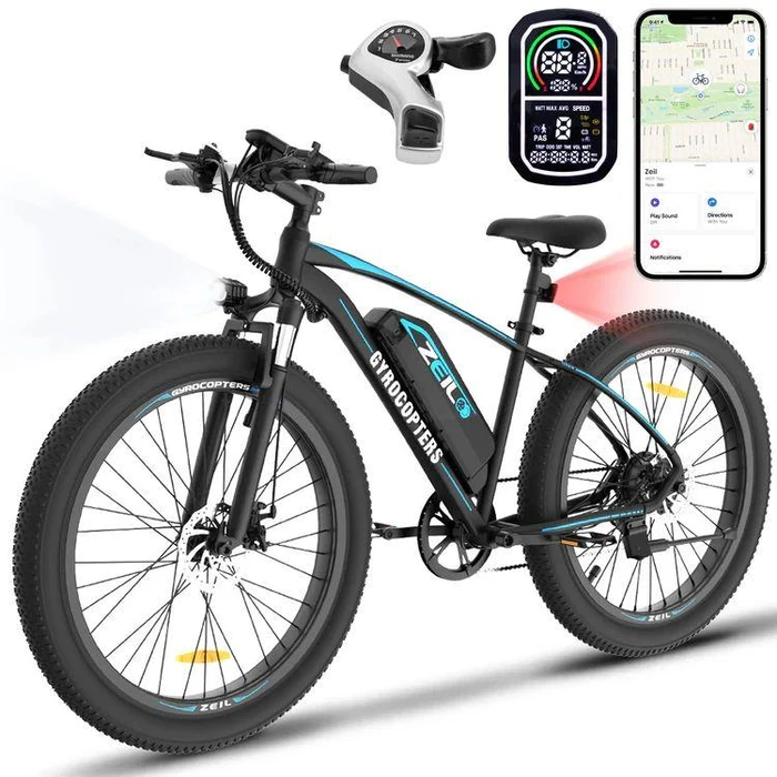 Gyrocopters Zeil Mountain E-Bike - Black by Gyrocopters - Image 1