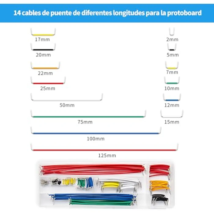 REXQualis Electronics Component Fun Kit w/Power Supply Module, Jumper Wire, 830 tie-Points Breadboard, Precision Potentiometer,Resistor Compatible with Arduino, Raspberry Pi, STM32 by REXQualis - Image 8