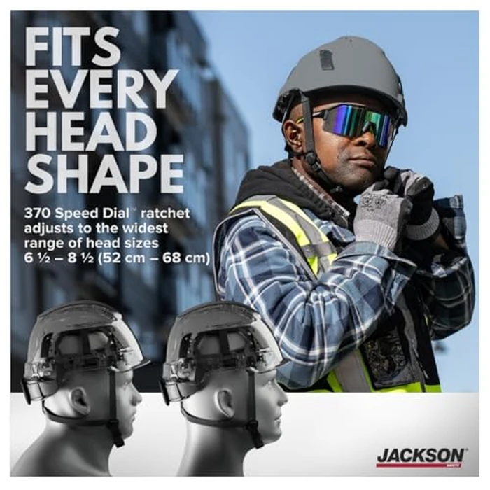 Jackson Safety XS2-500 Type 2 Hard Hat - Vented Construction Safety Helmet with Side Impact Protection - CSA Z94.1 & ANSI Z89.1 Type 2 Class C (Multiple Colors) by Jackson Safety - Image 2