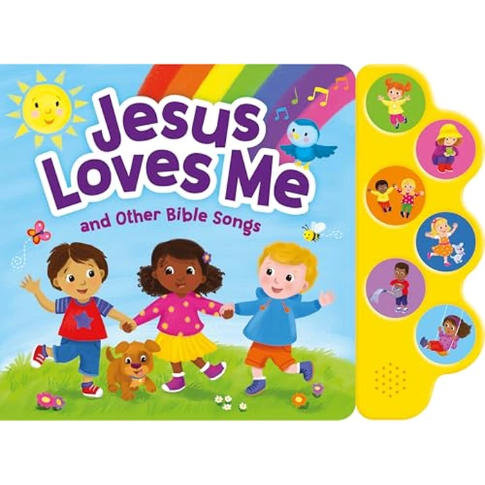 Jesus Loves Me & Other Bible Songs - Interactive Sound Book for Toddlers | Christian Baby Book with 6 Faith-Based Songs, Lyrics & Music | Baptism Gift, Bible Story Time Sing-along for Boys and Girls by Kidsbooks - Used - Acceptable condition - US$3.69