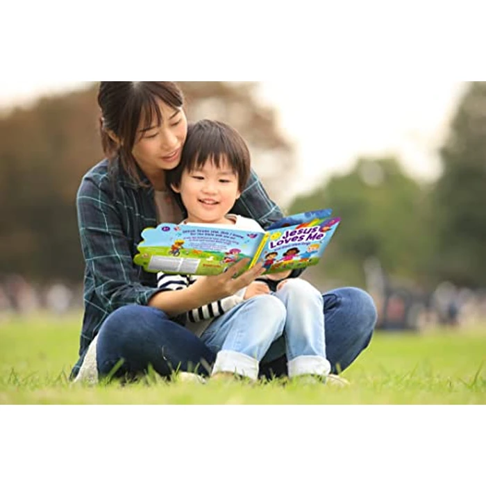 Jesus Loves Me & Other Bible Songs - Interactive Sound Book for Toddlers | Christian Baby Book with 6 Faith-Based Songs, Lyrics & Music | Baptism Gift, Bible Story Time Sing-along for Boys and Girls by Kidsbooks - Image 2