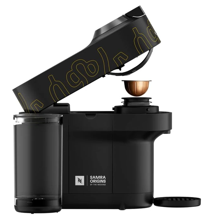Nespresso I Samra Origins by The Weeknd Vertuo Pop+ Single Serve Coffee and Espresso Machine by DeLonghi, Black with Yellow (Limited Edition) by Nespresso - Image 4