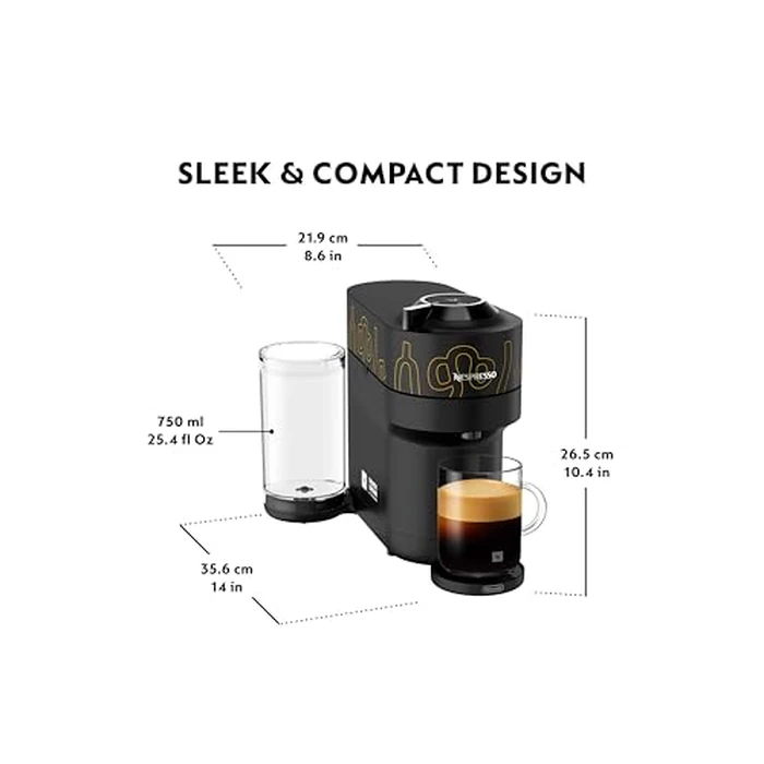 Nespresso I Samra Origins by The Weeknd Vertuo Pop+ Single Serve Coffee and Espresso Machine by DeLonghi, Black with Yellow (Limited Edition) by Nespresso - Image 5