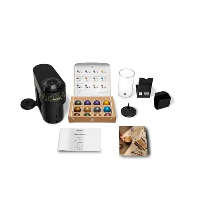 Nespresso I Samra Origins by The Weeknd Vertuo Pop+ Single Serve Coffee and Espresso Machine by DeLonghi, Black with Yellow (Limited Edition) by Nespresso - Image 7