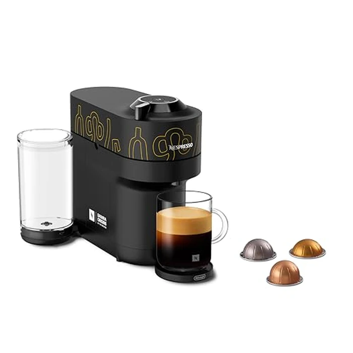Nespresso I Samra Origins by The Weeknd Vertuo Pop+ Single Serve Coffee and Espresso Machine by DeLonghi, Black with Yellow (Limited Edition) by Nespresso - Image 9