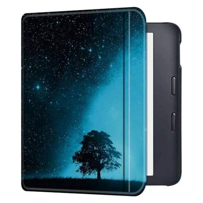 BOZHUORUI Case for Kobo Libra Colour (7" 2024 Released,Model N428) | with Auto Sleep/Wake | Slim Lightweight | Hard Back Shell | PU Leather Book Folio Cover (Night Sky) by BOZHUORUI - Used - Acceptable condition - CA$12.74