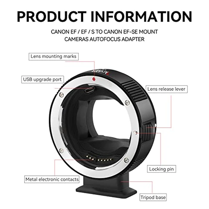 7artisans EF-SE Lens Adapter Auto-Focus Lens Converter Ring Compatible for Canon EF/EF-SE Lens and Sony E-Mount Camera for Sony A6400, A7M3, A7M4, ZVE10 by 7artisans - Image 5