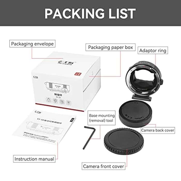 7artisans EF-SE Lens Adapter Auto-Focus Lens Converter Ring Compatible for Canon EF/EF-SE Lens and Sony E-Mount Camera for Sony A6400, A7M3, A7M4, ZVE10 by 7artisans - Image 7