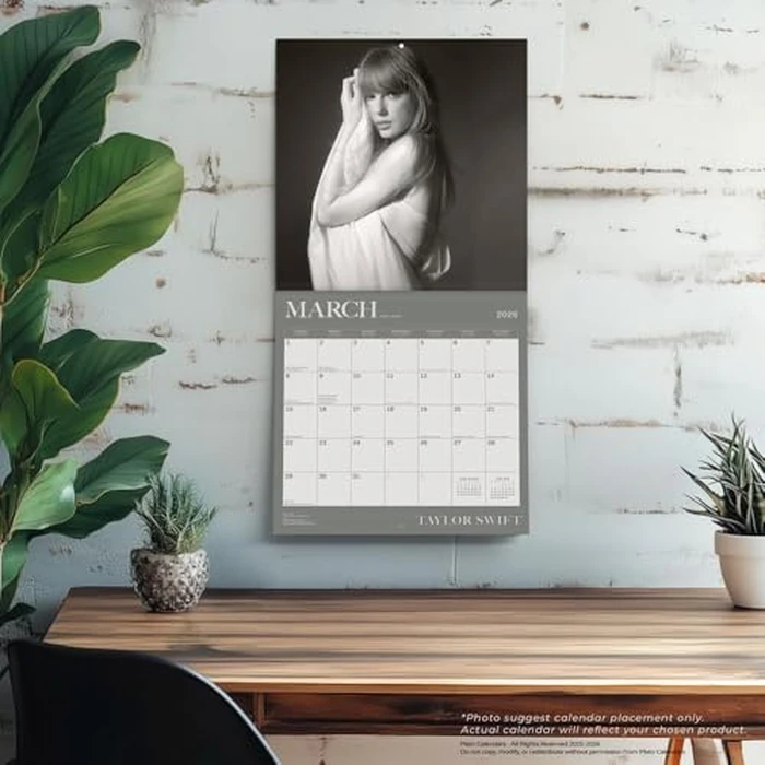 Taylor Swift Official 2026 12 X 24 Inch (Hanging) Monthly Square Wall Calendar by PLATO - Image 5