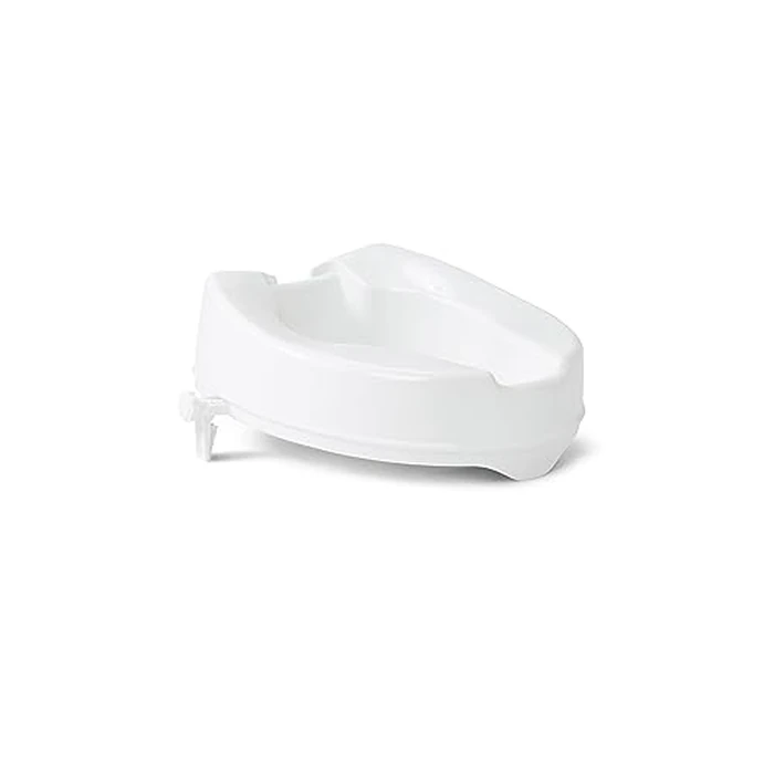 Medline Raised Toilet Seat with Secure Side Locks, 4" Elevation - 250 lbs. Capacity, for Seniors, Elderly, Independent Adults and Disabled Adults - 1 Ct. by Medline - Image 1