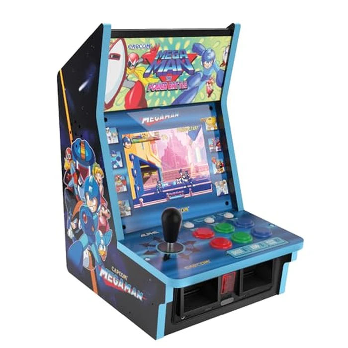 Evercade Alpha Mega Man Bartop Arcade - Pre-assembled unit with Competition-Grade Arcade Controls + 8” High-Resolution IPS Screen by Blaze Entertainment - Image 1