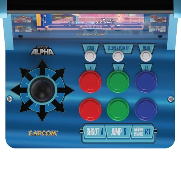 Evercade Alpha Mega Man Bartop Arcade - Pre-assembled unit with Competition-Grade Arcade Controls + 8” High-Resolution IPS Screen by Blaze Entertainment - Image 4