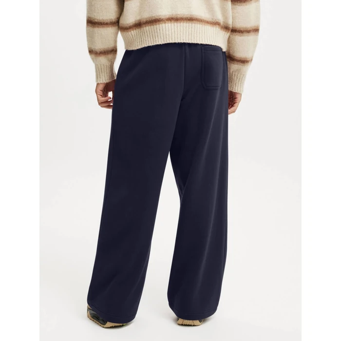 HeSaYep Men's Baggy Sweatpants Wide Leg Fleece Lined Lounge Sweat Pants Winter Thermal Cotton Athletic Pants Open Bottom Straight Leg Workout Pants with Pockets Navy Blue S by HeSaYep - Image 2