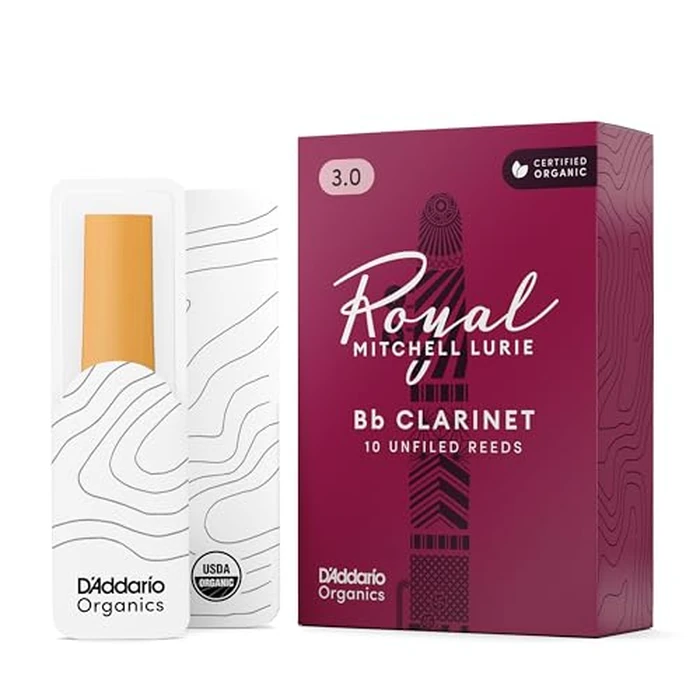 D'Addario Organic Royal Mitchell Bb Clarinet Reeds, Strength 3.0, 10-pack by D'Addario - Used - Very Good condition