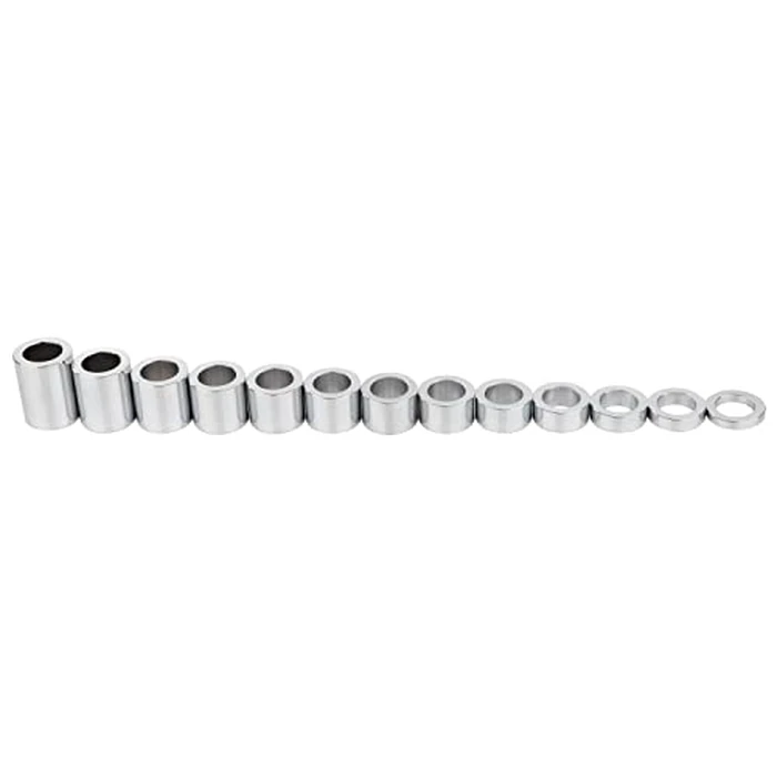 XMMT Chrome CNC Billet Wheel Axle Spacer Kit 25mm - O.D. 1-1/2" (1.50) for Harley Custom Bobbers and Choppers, 13PCS Spacers by XMMT - Image 3