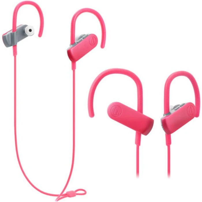 Audio-Technica Bluetooth Sport Headphones ATH-SPORT50BT - Pink by Audio-Technica - Refurbished - Premium condition