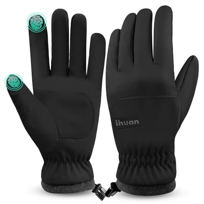 ihuan Winter Waterproof Ski Gloves Men Women, Snow Warm Cycling Cold Weather, Driving Biking Running by ihuan - Image 1