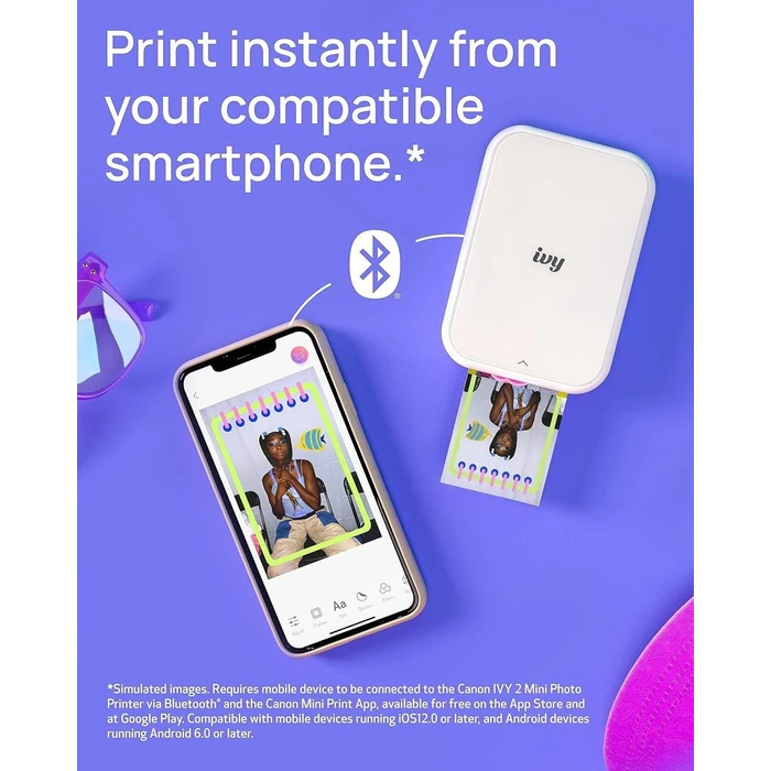 Canon 5452C018 Ivy 2 Mini Photo Printer 2nd Generation - White by Canon - Image 2