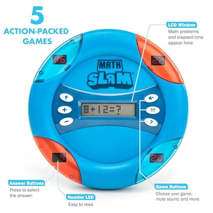 Educational Insights Math Slam - Handheld Electronic Math Games for Kids 5-7, First Grade Addition and Subtraction Games, Basic Algebra Learning Game, Self-Teaching Elementary STEM Tools by Educational Insights - Image 3