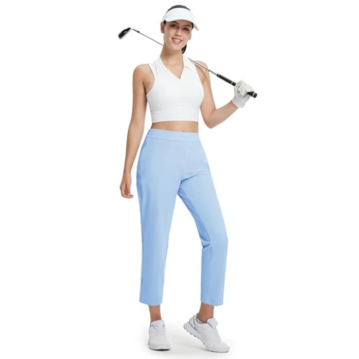 M MAELREG Womens Golf Pants with Pockets Lightweight Travel Hiking Petite Ankle Stretch Active Pants for Women by M MAELREG - Image 5