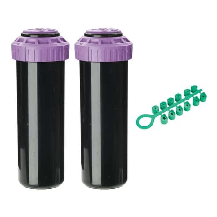 K Rain ProPlus 3/4" Reclaimed Water (RCW) Gear Drive Rotor Sprinkler 4 1/2" Pop-Up | 22' - 50' Spray Distance, 40 degrees - 360 degrees Arc Spray Pattern with Full-Circle | Includes Install Kit (2 Pack) by K-Rain - Used - Like New condition - US$34.26