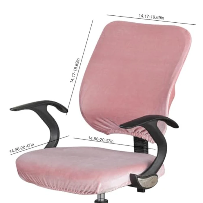 Stretch Spandex Velvet Computer Office Chair Covers, Removable Washable Universal Chair Slipcovers for Hotel Home Bar Wedding Party Decor (Chair Seat Cover + Backrest Cover) by VIOKKO - Image 5