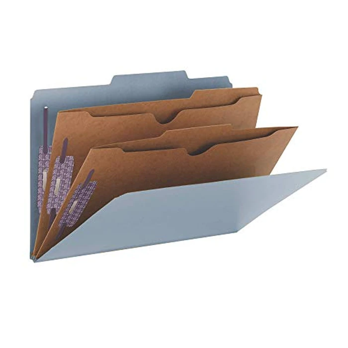 Smead Classification Folders, Legal Size, 2 Pockets, 10 Per Box, Blue (19081) by Smead - Image 1