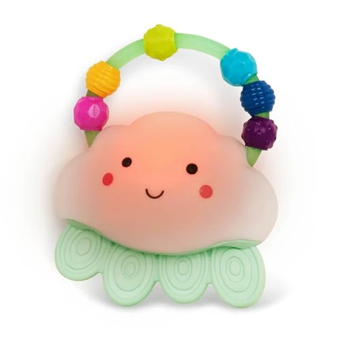 B. toys - Baby Light - Up Cloud Rattle - Rain - Glow Squeeze - Sensory Development & Comfort - Teething Rattle Toys for Babies 3+ Years Months by B. toys - Used - Like New condition - US$10.64