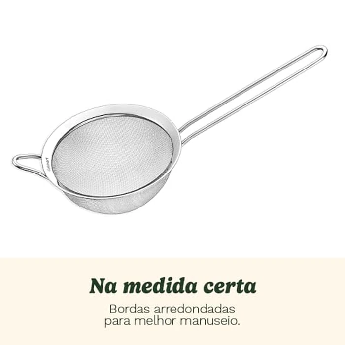 Cuisinart Mesh Strainers, 3 Count Stainless Steel Mesh Strainers for Kitchen, Fine Mesh Kitchen Strainer Set for Sifting, Straining & Cooking, Silver, CTG-00-3MS by Cuisinart - Image 3