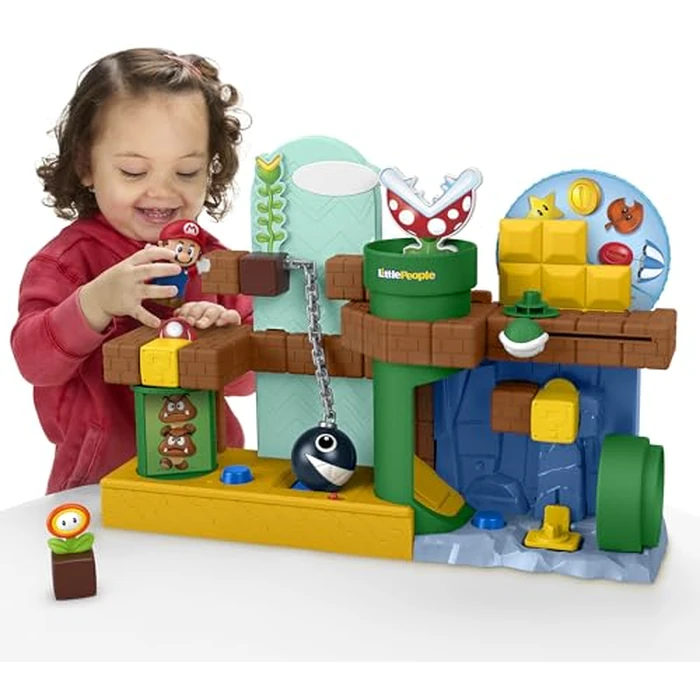 Fisher-Price Little People Toddler Toy My Mario Adventure Playset with Music Sounds & Figures, Preschool Kids Ages 18+ Months by Fisher-Price - Used - Very Good condition - US$46.99