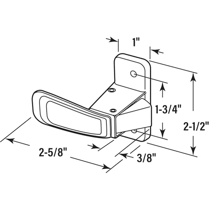 Prime-Line K 55177 Storm and Screen Door Inside Interior Latch with Screws, Brown (Single Pack) by PRIME-LINE - Image 2