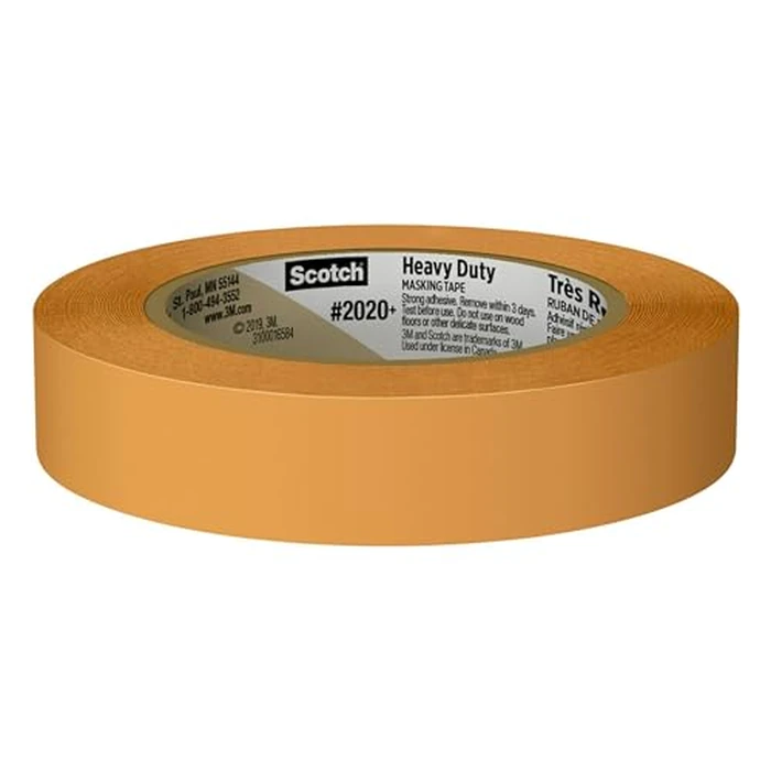 Scotch Heavy Duty Painter's Tape, 9 Rolls, 0.94 in x 60.1 yd, for Use On Vinyl, Carpet, Metal, & Plastic, Indoor & Outdoor Masking Tape, Bonds Aggressively, 3-Day Clean Removal (2020+-24AP9) by Scotch - Image 2