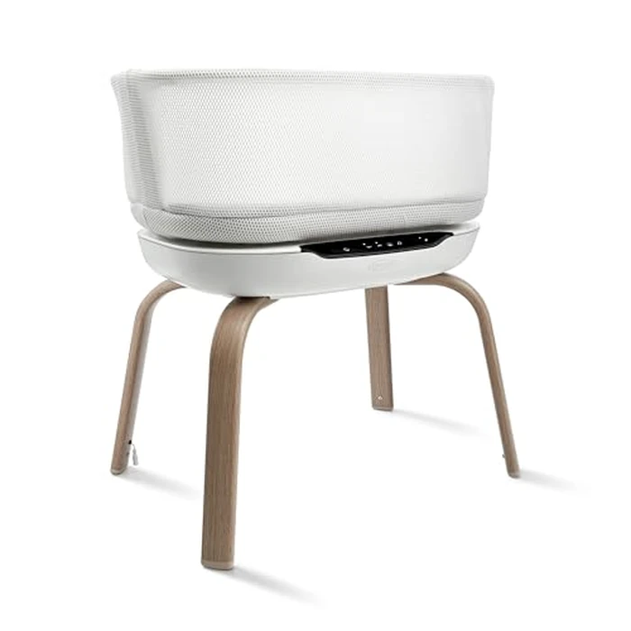 Graco SmartSense Soothing Baby Bassinet & Rocker with Cry Detection Technology, Includes 100% Organic Cotton Sheet, Luna by Graco - Image 2