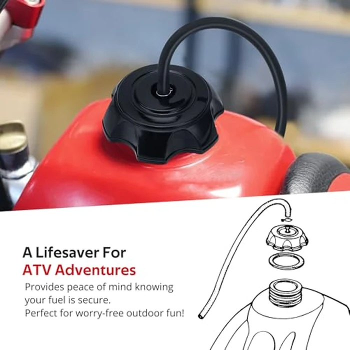 JAVIK Gas Cap Fuel Tank Cap for Honda XR650R XR200R XR600R XR250R XR400R 1988-2007 XR80R XR100R XR70R 1988-2000 O.E.M# 17620-KT1-780 by JAVIK - Image 6