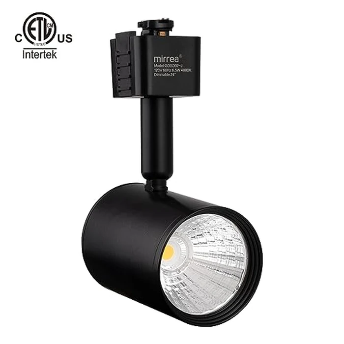 mirrea LED Track Lighting Heads Compatible with Single Circuit J Type Track Lighting Rail Ceiling Spotlight for Accent Task Wall Art Exhibition Lighting 6.5W 24 degrees Black Pack of 6 (4000K Neutral White) by mirrea - Image 3