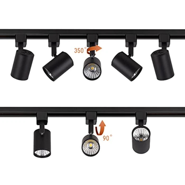 mirrea LED Track Lighting Heads Compatible with Single Circuit J Type Track Lighting Rail Ceiling Spotlight for Accent Task Wall Art Exhibition Lighting 6.5W 24 degrees Black Pack of 6 (4000K Neutral White) by mirrea - Image 4
