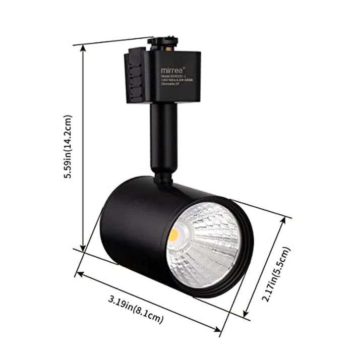 mirrea LED Track Lighting Heads Compatible with Single Circuit J Type Track Lighting Rail Ceiling Spotlight for Accent Task Wall Art Exhibition Lighting 6.5W 24 degrees Black Pack of 6 (4000K Neutral White) by mirrea - Image 5