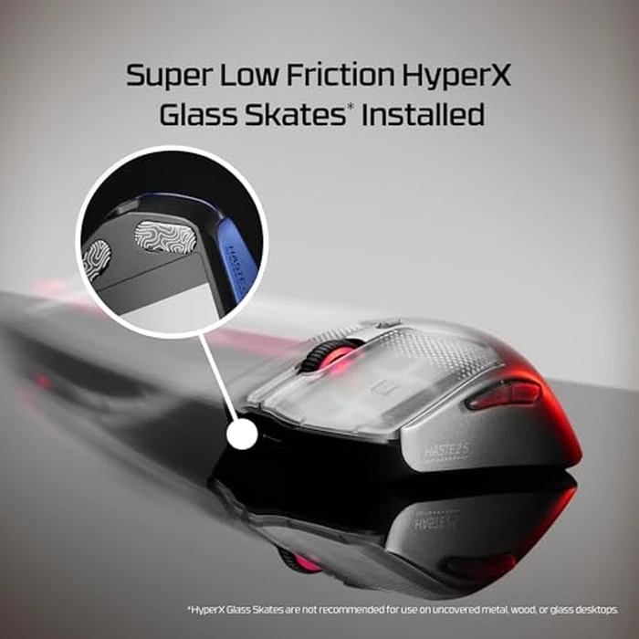 HyperX Pulsefire Haste 2 S - Wireless Gaming Mouse for PC - 64g, Magnesium Alloy Shell, Rechargeable li-ion Battery, 26K Sensor, Dual Wireless, Glass Skates, Navy by HyperX - Image 4