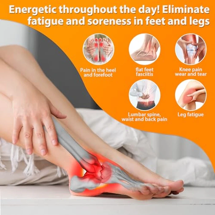 Work Boot Insoles for Standing All Day, High Arch Support Orthotic Shoe Inserts Relief Plantar Fasciitis, Flat Feet, Achilles Tendonitis - Women Men - S(Men's 6.5-7.5) by Gviipk - Image 4