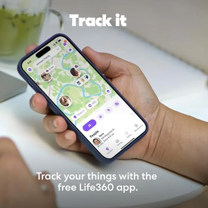 Life360 Tile - Bluetooth Tracker, Keys Finder and Item Locator for Keys, Bags and More. Phone Finder. Both iOS and Android Compatible. 1-Pack (Black) by Life360 - Image 5