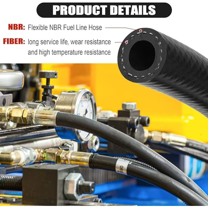 3/16 Inch (5mm) ID Fuel Line Hose 15FT NBR Rubber Push Lock Hose High Pressure 300PSI for Automotive Fuel Systems Engines by dojobkinb - Image 4
